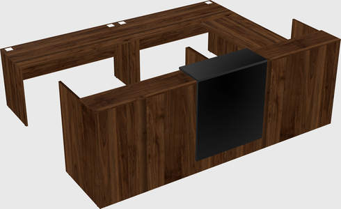 Shared one sided u-shaped reception desk