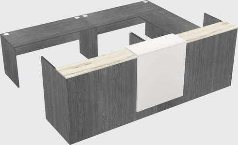 Shared one sided u-shaped reception desk