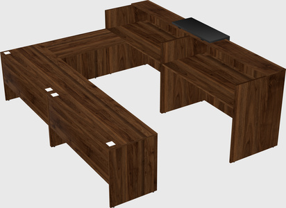 Shared one sided u-shaped reception desk
