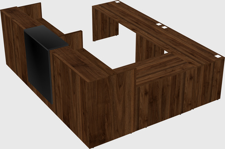 Shared one sided u-shaped reception desk