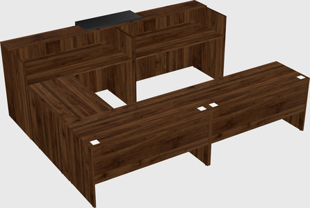 Shared one sided u-shaped reception desk