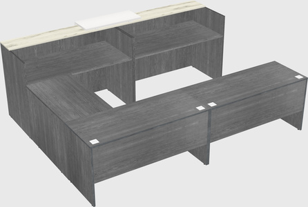 Shared one sided u-shaped reception desk