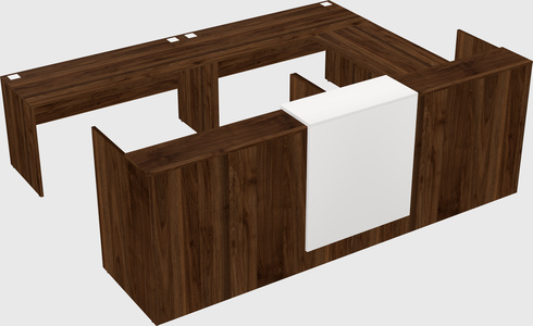 Shared one sided u-shaped reception desk