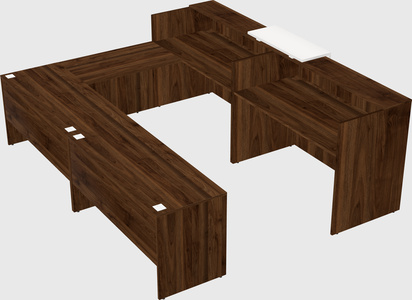Shared one sided u-shaped reception desk