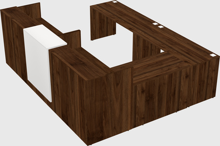 Shared one sided u-shaped reception desk
