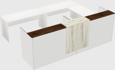 Shared one sided u-shaped reception desk