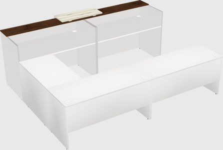 Shared one sided u-shaped reception desk