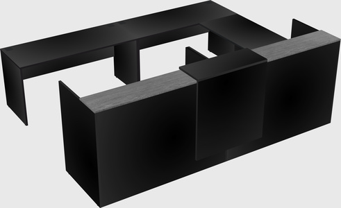 Shared one sided u-shaped reception desk