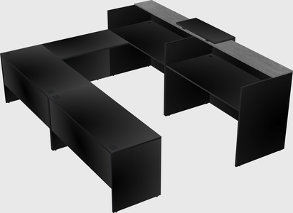 Shared one sided u-shaped reception desk