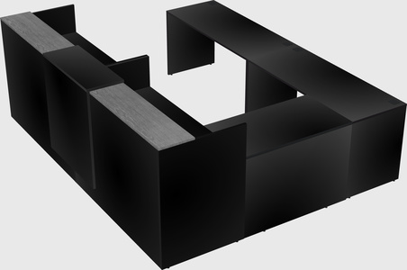 Shared one sided u-shaped reception desk