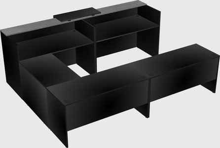 Shared one sided u-shaped reception desk