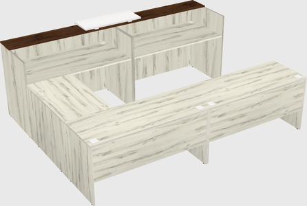 Shared one sided u-shaped reception desk
