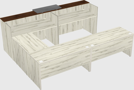 Shared one sided u-shaped reception desk