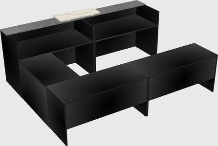 Shared one sided u-shaped reception desk