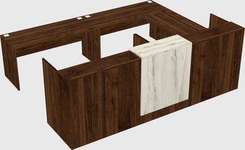 Shared one sided u-shaped reception desk