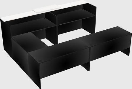 Shared one sided u-shaped reception desk