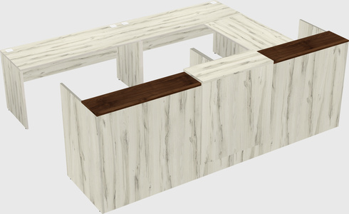 Shared one sided u-shaped reception desk