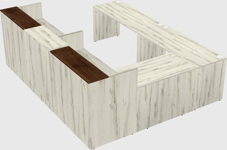 Shared one sided u-shaped reception desk