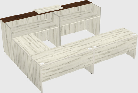 Shared one sided u-shaped reception desk