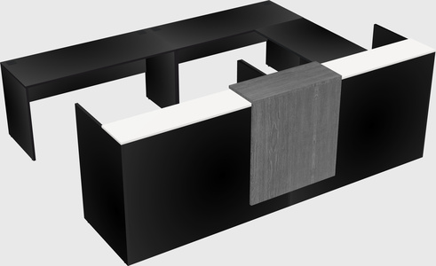 Shared one sided u-shaped reception desk