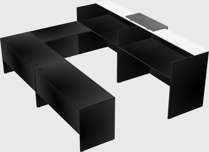 Shared one sided u-shaped reception desk
