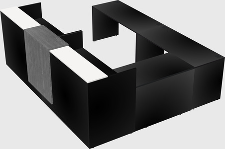 Shared one sided u-shaped reception desk