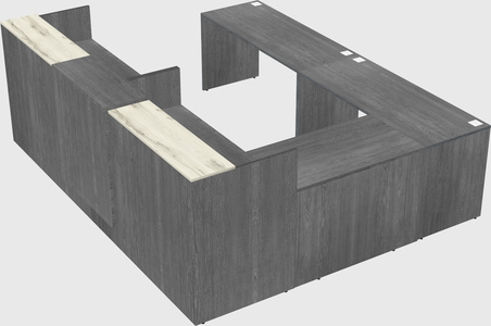 Shared one sided u-shaped reception desk