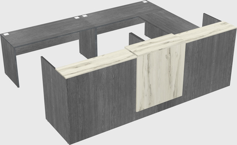 Shared one sided u-shaped reception desk