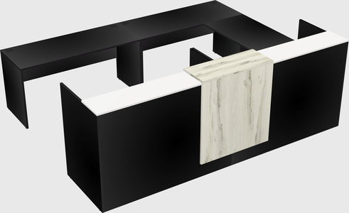 Shared one sided u-shaped reception desk