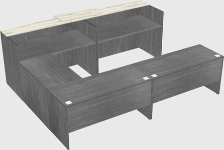 Shared one sided u-shaped reception desk