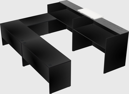 Shared one sided u-shaped reception desk