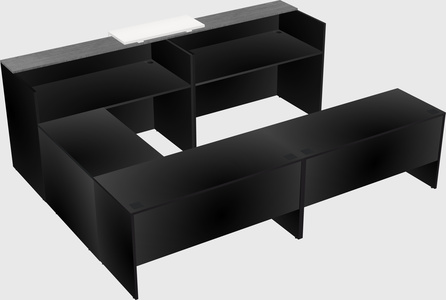 Shared one sided u-shaped reception desk