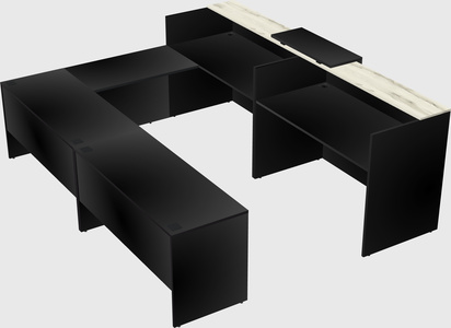 Shared one sided u-shaped reception desk