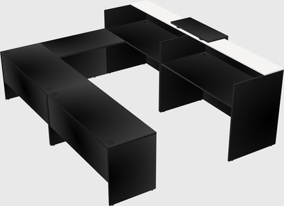 Shared one sided u-shaped reception desk