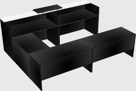 Shared one sided u-shaped reception desk