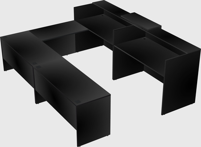 Shared one sided u-shaped reception desk