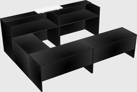 Shared one sided u-shaped reception desk