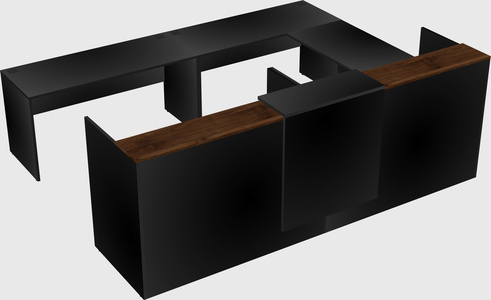 Shared one sided u-shaped reception desk