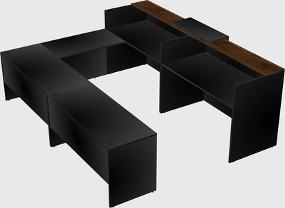Shared one sided u-shaped reception desk