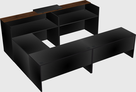 Shared one sided u-shaped reception desk