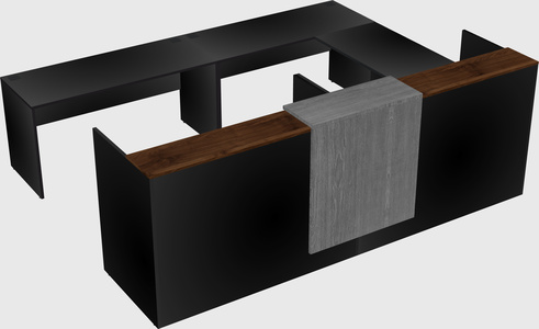 Shared one sided u-shaped reception desk