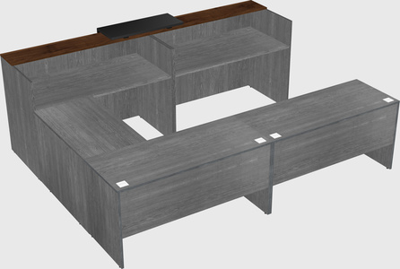 Shared one sided u-shaped reception desk