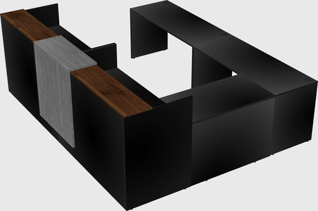 Shared one sided u-shaped reception desk