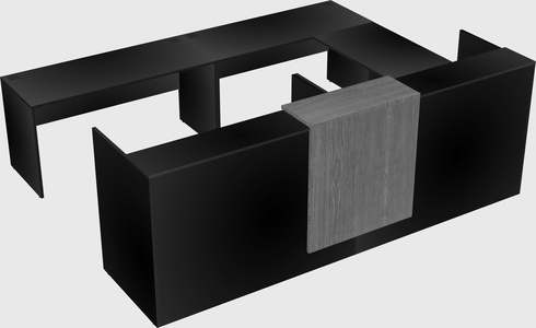 Shared one sided u-shaped reception desk