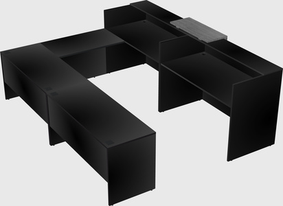 Shared one sided u-shaped reception desk