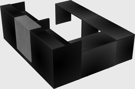 Shared one sided u-shaped reception desk