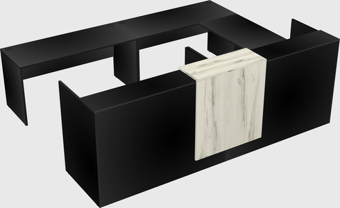 Shared one sided u-shaped reception desk