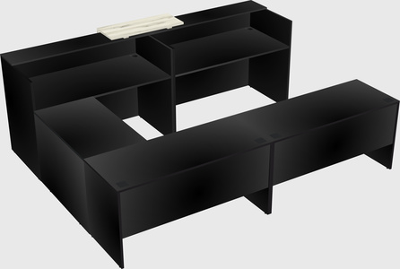 Shared one sided u-shaped reception desk
