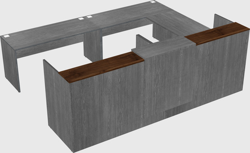 Shared one sided u-shaped reception desk
