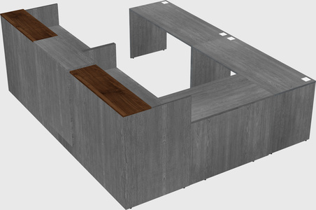 Shared one sided u-shaped reception desk